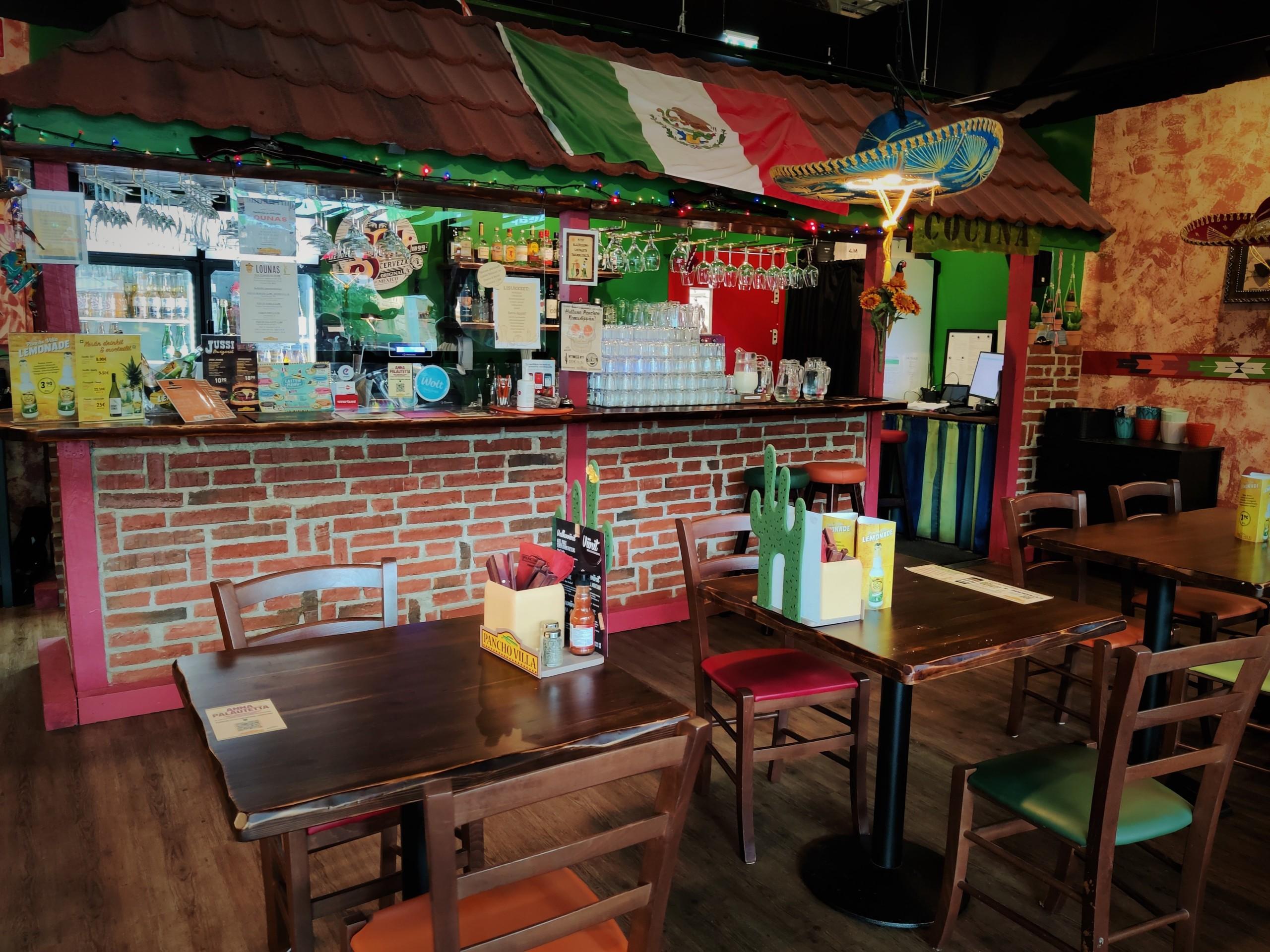 Pancho Villan tiski ja ravintolasali keskustassa.