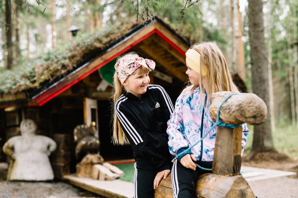 Lasten reitti Seinäjoen elämysliikunta lähellä Kyrkösjärveä.